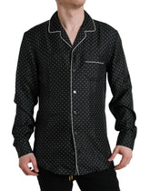 Dolce & Gabbana Black Polka Dot Silk Long Sleeve Shirt -   -  Dolce & Gabbana.